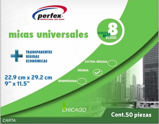 PLASTICO LAMINAR CARTA (22.9 X 29.2 CM).