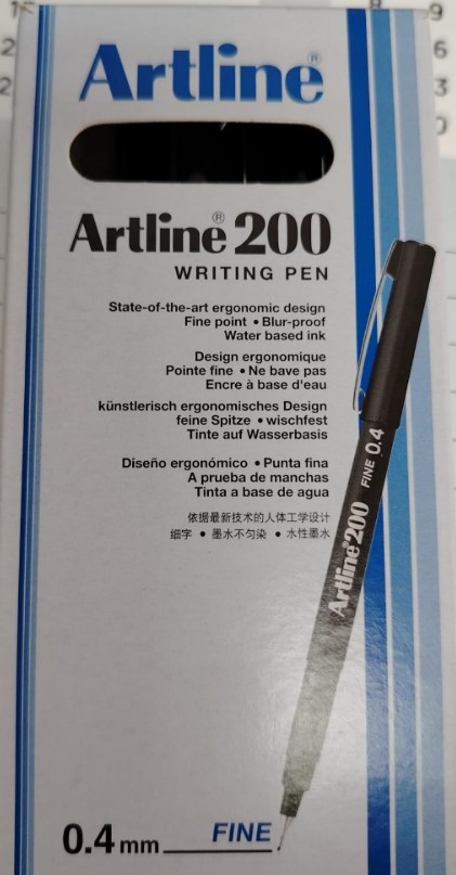 BOLIGRAFO ARTLINE 200 PUNTA FINA 0.4 NEGRO