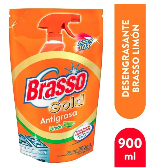 LIMPIADOR BRASSO ANTIGRASA 900 ML GATILL LIMON