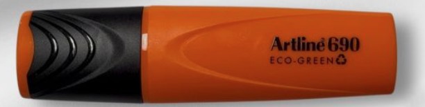 MARCADOR FOSFORECENTE ARTLINE 690 ECO GREEN NARANJA
