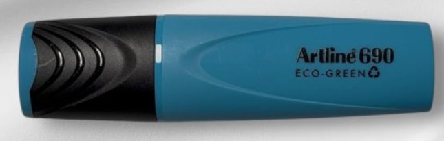 MARCADOR FOSFORECENTE ARTLINE 690 ECO GREEN CELESTE*