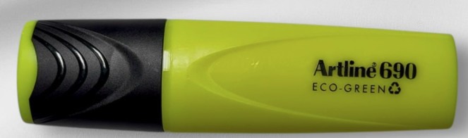MARCADOR FOSFORECENTE ARTLINE 690 ECO GREEN AMARILLO*