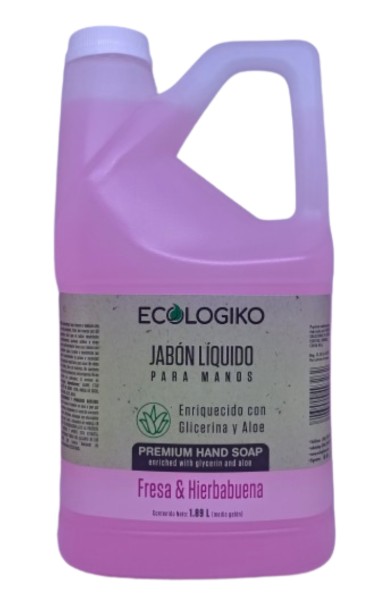 JABON PARA MANOS ECO FRESA & HIERBA BUENA 1.8 LT PREMIUN 