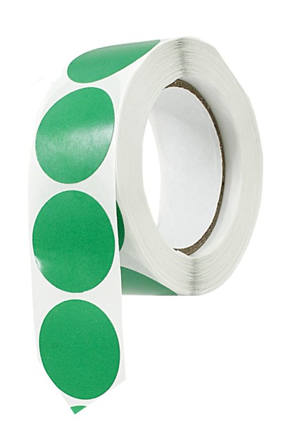 ETIQUETA TEÑIDA VERDE C-05 (0.75") MATERIAL TT 1 1/8XF 500/1F
