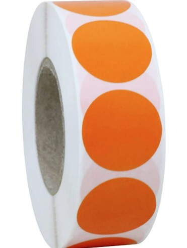 ETIQUETA TEÑIDA NARANJA C-05 (0.75") MATERIAL TT 1 1/8XF 500/1F