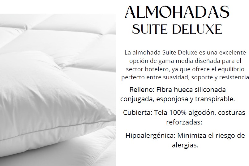 ALMOHADAS SUITE DELUXE QUEEN 50CMX70CM