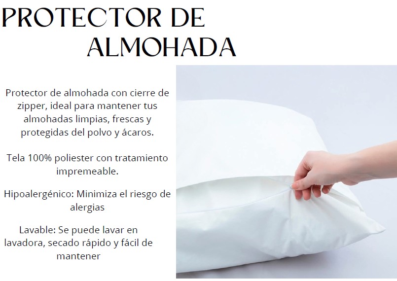 PROTECTOR DE ALMOHADA SUITE DELUXE 50X100CM