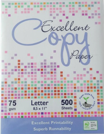 RESMA EXCELLENT 8.5X11 500 HOJAS 75 GRS 98% BLANCURA-COOPEMEP(149)