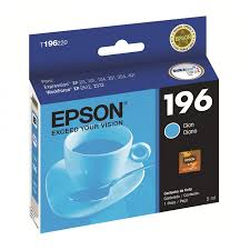 CARTUCHO EPSON T196 - CYAN PARA EXPRESSION XP-401, XP-411; WORKFORCE WF-2532