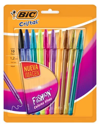 Boligrafo Fashion 1.2 Colores Vivos bl 10 uds