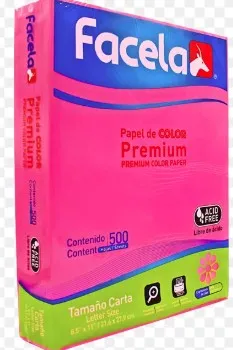 PAPEL BOND COLOR ROSADO CLARO FACELA PT01502