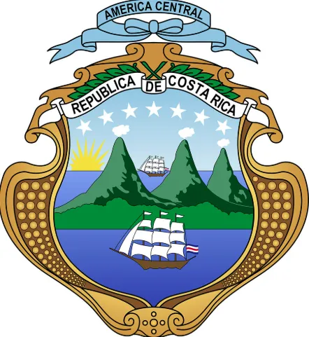 ESCUDO GRANDE DE COSTA RICA PAQUETE 6 UNIDADES