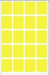 ETIQUETAS COLOR AMARILLA E-98 2.85X1.74CM 192UNS