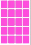 ETIQUETAS COLOR FUCSIA E-98 2.85X1.74CM 192UNS
