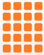 ETIQUETAS COLOR NARANJA E-98 2.85X1.74CM 192UNS