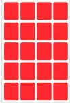 ETIQUETAS COLOR ROJO E-98 2.85X1.74CM 192UNS