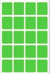 ETIQUETAS COLOR VERDE E-98 2.85X1.74CM 192UNS
