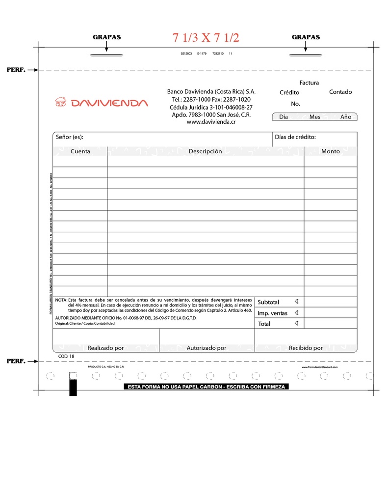 BD18 FACTURAS BLOCK 50