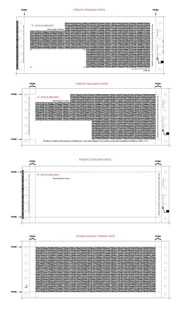 BD49 SOBRE PIN BANCA POR INTERNET PAQUETE 25