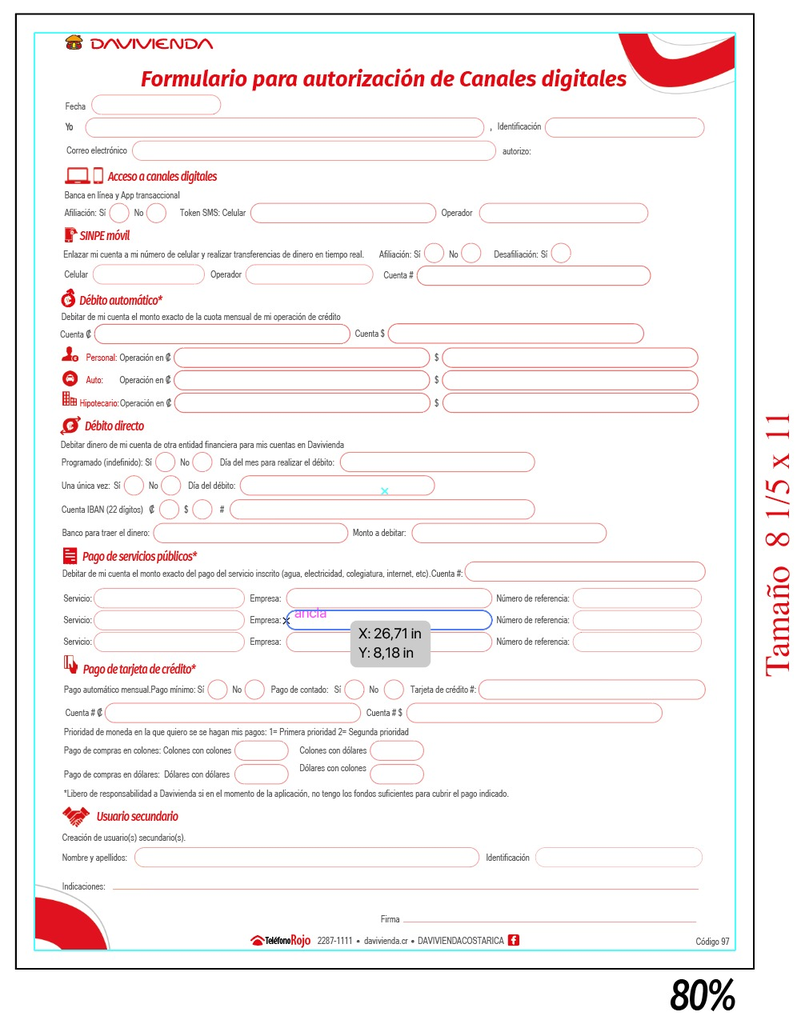 BD97 AUTORIZACION DE CANALES ELECTRONICOS BLOCK 100   