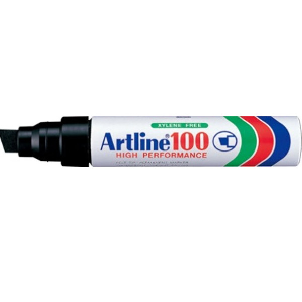 MARCADOR ARTLINE PERMANENTE BISELADO 100 NEGRO   