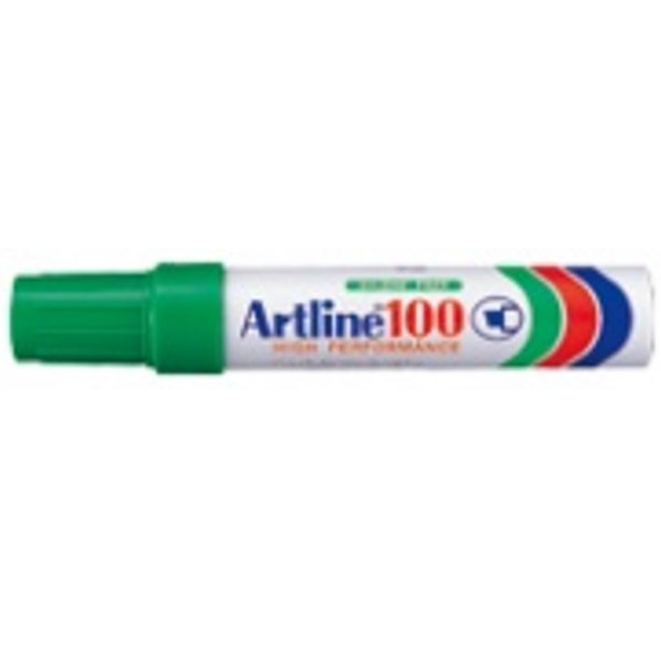 MARCADOR ARTLINE PERMANENTE BISELADO 100 VERDE   