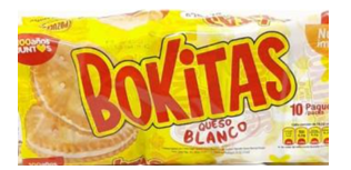 GALLETAS BOKITAS SALADAS QUESO PQ 10 UNS   