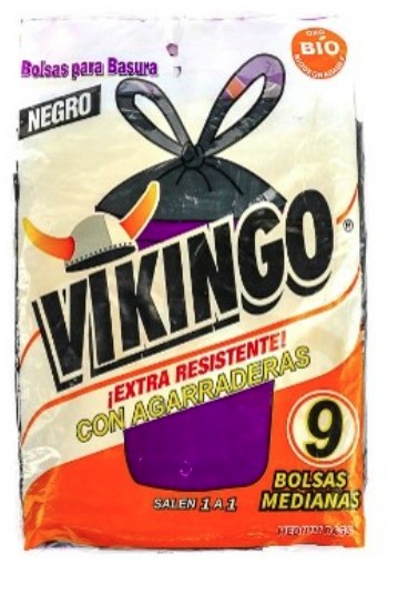 BOLSA DE BASURA VIKINGO PEQUEÑA NEGRA 9 UNS
