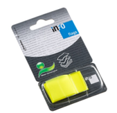 BANDERITAS PLASTICAS CONTINUO AMARILLO 50 HOJAS INFO NOTES