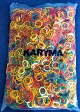 LIGA 70% CAUCHO NATURAL COLORES NO.8 450 GR. / 2.5CMX1.5X1.5MM