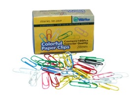 CLIPS DE COLORES # 1, 33 MM. WARRIOR 100 UDS.    