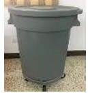 BASURERO GRIS DE 120 LITROS REDONDO   