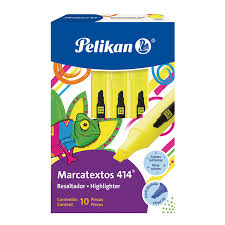 MARCADOR RESALTADOR PELIKAN 414 RED AMA (CAJA 10 UND)