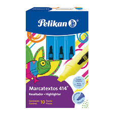 MARCADOR RESALTADOR PELIKAN 414 RED CEL (CAJA 10UND)