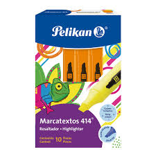 MARCADOR RESALTADOR PELIKAN 414 RED NARANJA (CAJA 10UND)