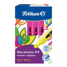MARCADOR RESALTADOR PELIKAN 414 RED ROS (CAJA 10UND)