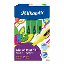 MARCADOR RESALTADOR PELIKAN 414 RED VD (CAJA 10UND)