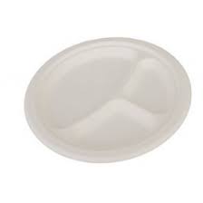 PLATOS BAGAZO DE CAÑA CON DIVISIONES N-9 PAQ DE 125UNDS - PRECIO SIN IVA