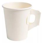 VASOS DE CARTON CON AGARRADERA CAPACIDAD 8OZ PAQ DE 100UNDS