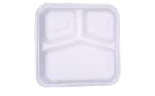 BANDEJAS CON DIVISION BIO BAGAZO DE CAÑA 9X9PUL PAQ 50UNDS