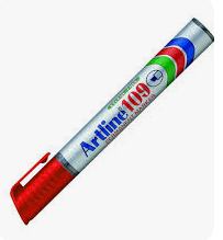 MARCADOR P/PIZARRA DESECHABLE BISELADO ARTLINE 109 ROJO