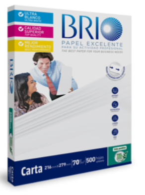 RESMA BRIO 8.5 X 11 500 HOJAS / 70 GRAMOS