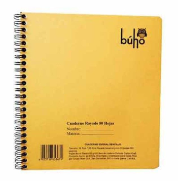 CUADERNO UNIVERSITARIO KRAFT BUHO 101-80 HOJAS 26.7X21 / 653204-COOPEMEP(58)