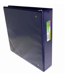 PORTAFOLIO TAMAÑO CARTA DE 3 PULGADAS AZUL
