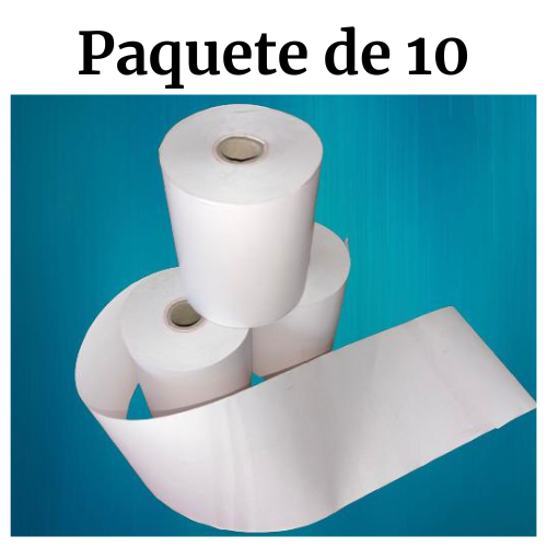 PAQUETE 10 ROLLOS 2-1/4 x 1-1/2 x 17mt