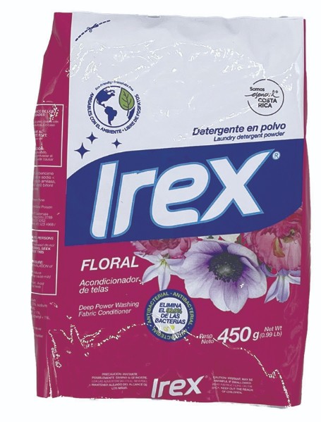 DETERGENTE POLVO IREX FLORAL 450 GRS
