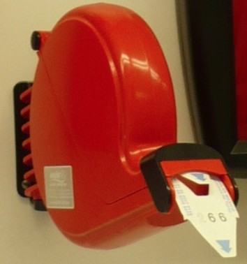 DISPENSADOR TIQUETES NUMERICOS ROJO