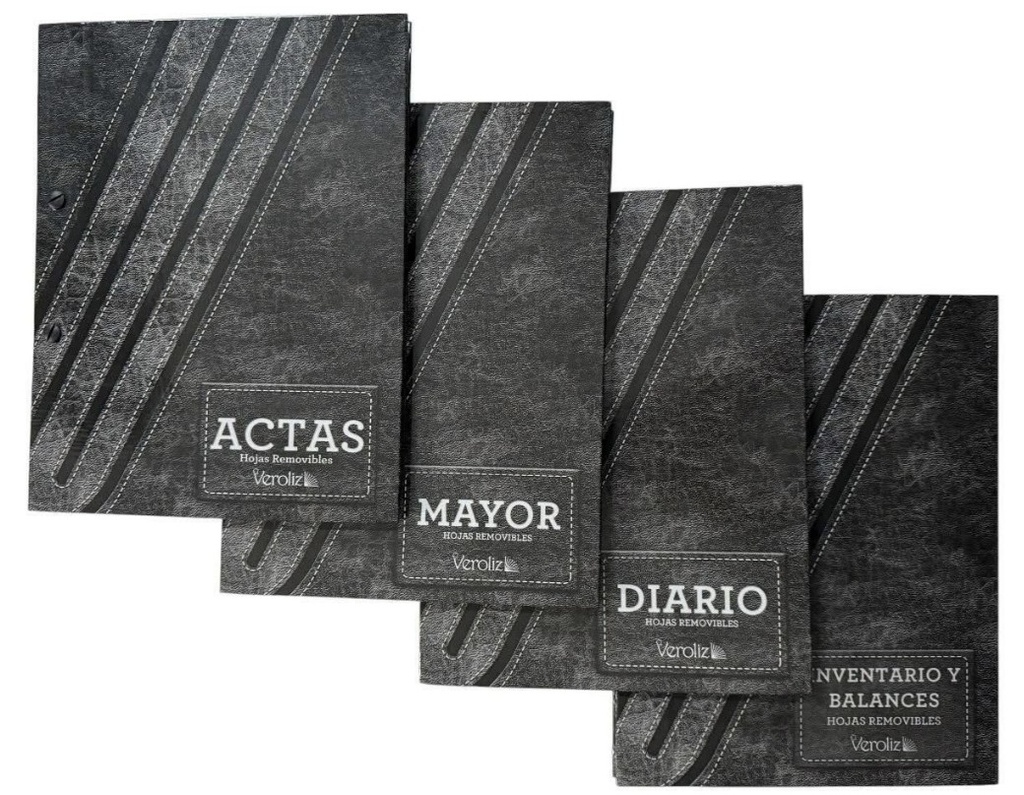 LIBROS DE HOJAS REMOVIBLES PARA ASOCIACIONES CIVILES 3ACTAS/1DIARIO/1MAYOR/1INV&BAL