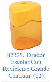 TAJADOR ESCOLAR CON RECIPIENTE CENTRUM