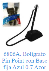 BOLIGRAFO CON BASE PIN POINT PUNTA FINA AZUL 0.7